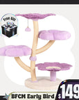 Purple Woven Flower Cat Tree