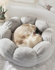 Bloomy Flower Cozy Plush Cat Bed