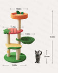 Dimensions of the Fruit World Cat Tree, showcasing its overall size