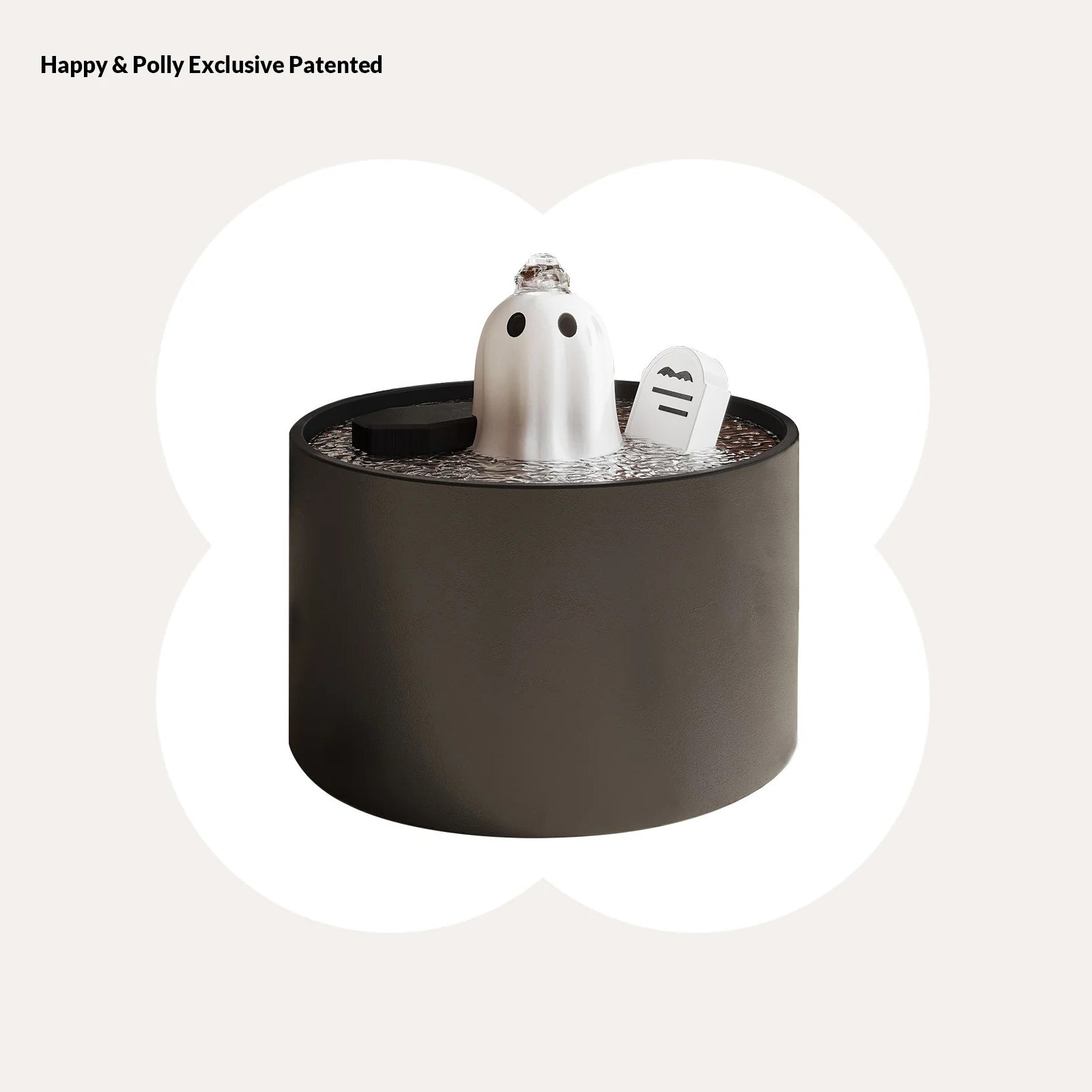 50oz/1.5L Ghost Drinking Fountain-Elevate Your Cat's Hydration