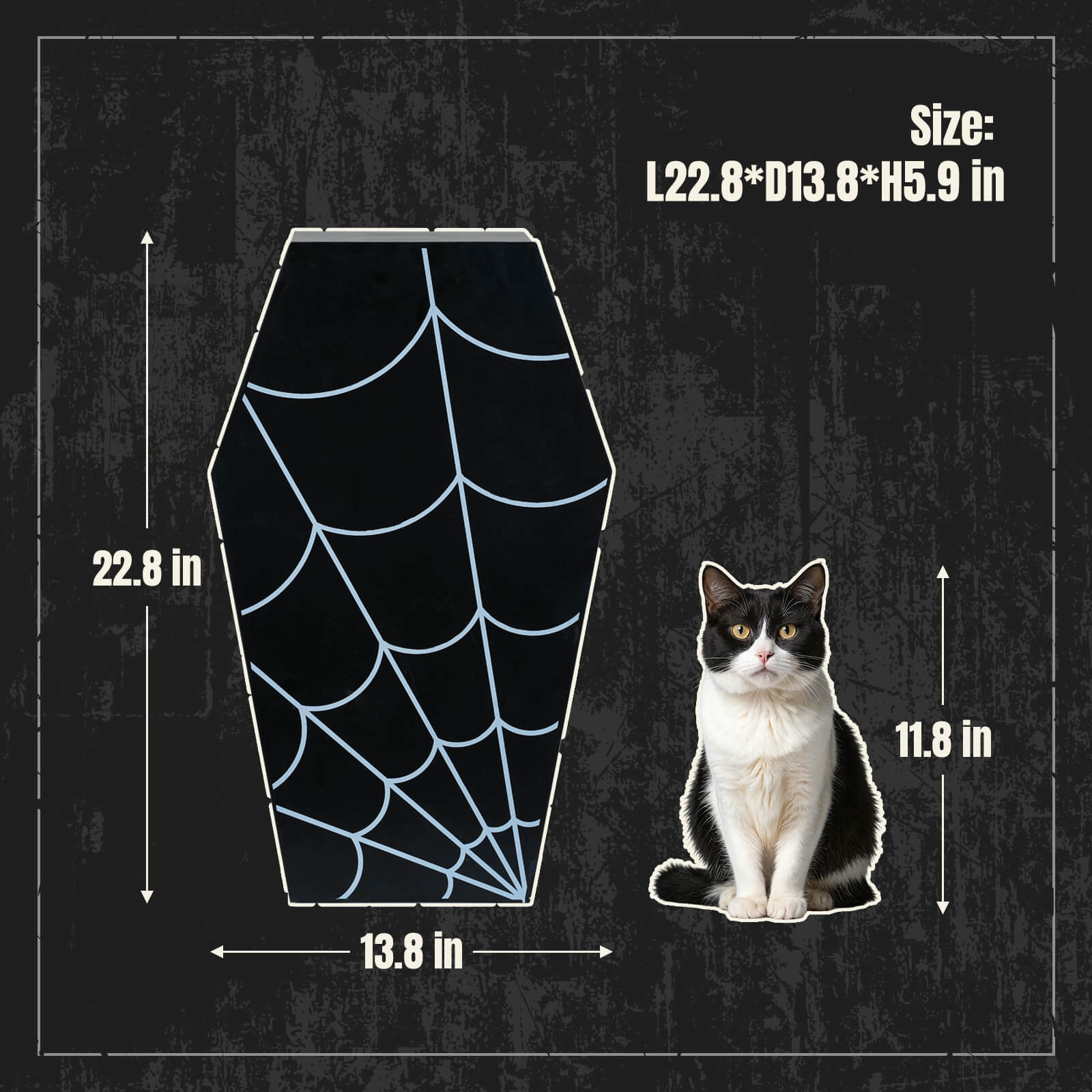 gothic cat bed size