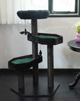 Gothic Style Cat Tree in retro green color