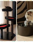 Gothic Style Cat Tree combined with a water fountain