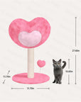 Size comparison of the Hit Your Heart Cat Tree Heart.