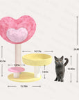 Size comparison of the Hit Your Heart Cat Tree Yellow Platform.