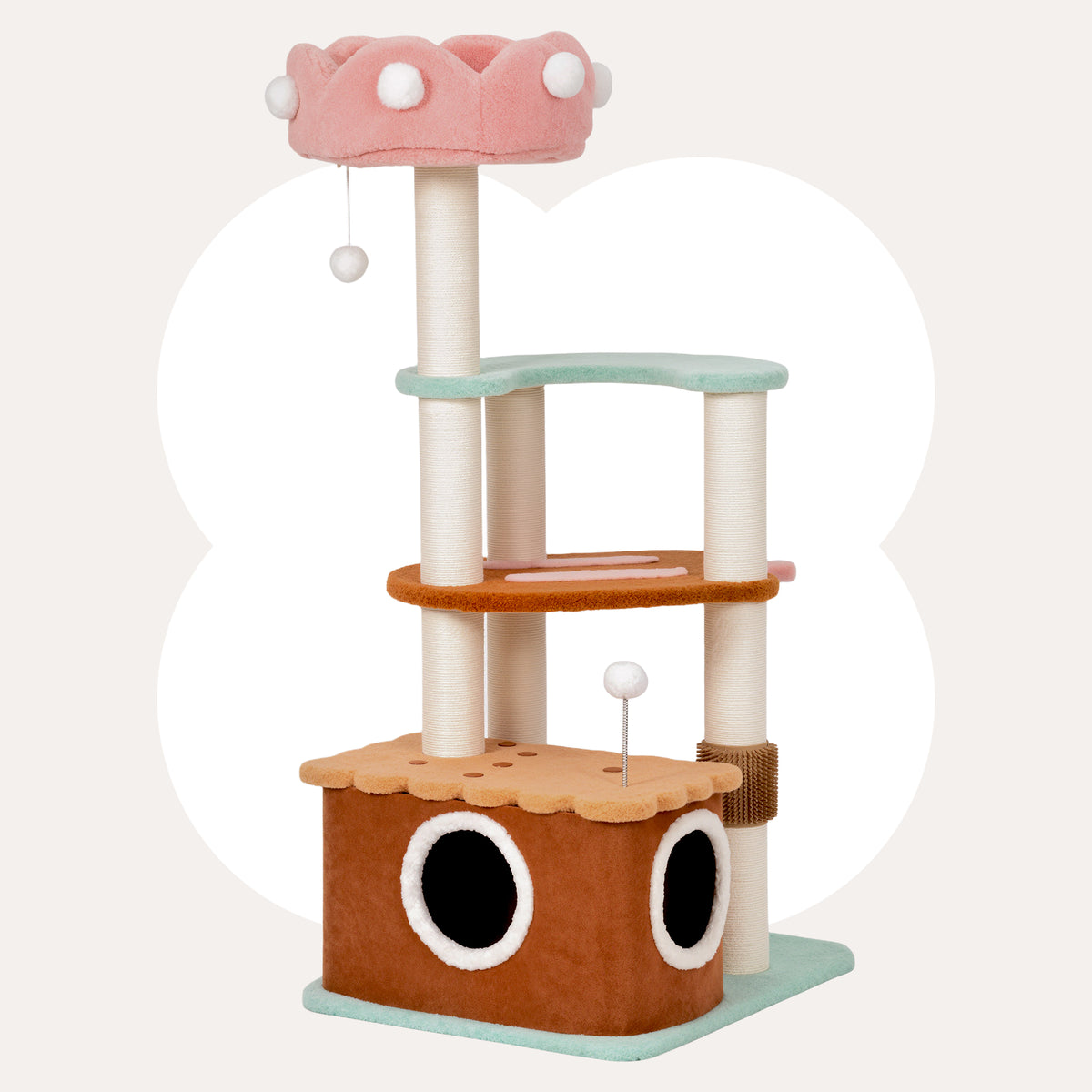 Medium Ice Cream Cat Tree-Product Image-Happy&amp;Polly