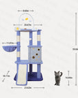 King Cloud Cat Tree dimensions and size guide – perfect for spacious homes.