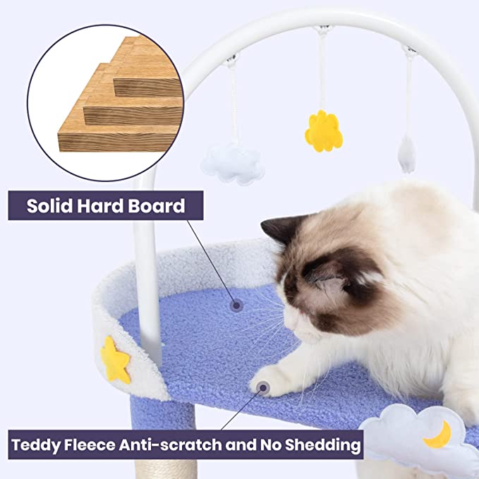 King Cloud Cat Tree made with sturdy wooden boards – premium quality and durability.