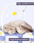 Cat lounging on top platform of King Cloud Cat Tree – spacious and plush design.