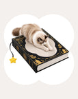 Midnight Grimoire Cat Scratcher on petal background