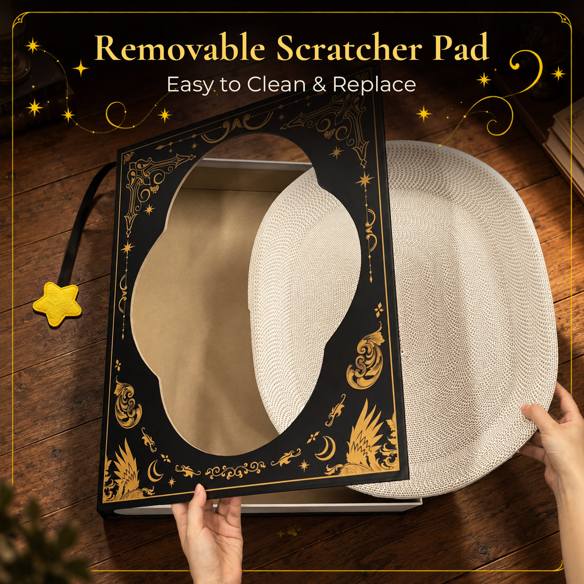 Removable scratcher pad