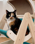 Close-up detail of the scratching board on Moon Ship Cat Tree accessories – showcasing its texture and durability.