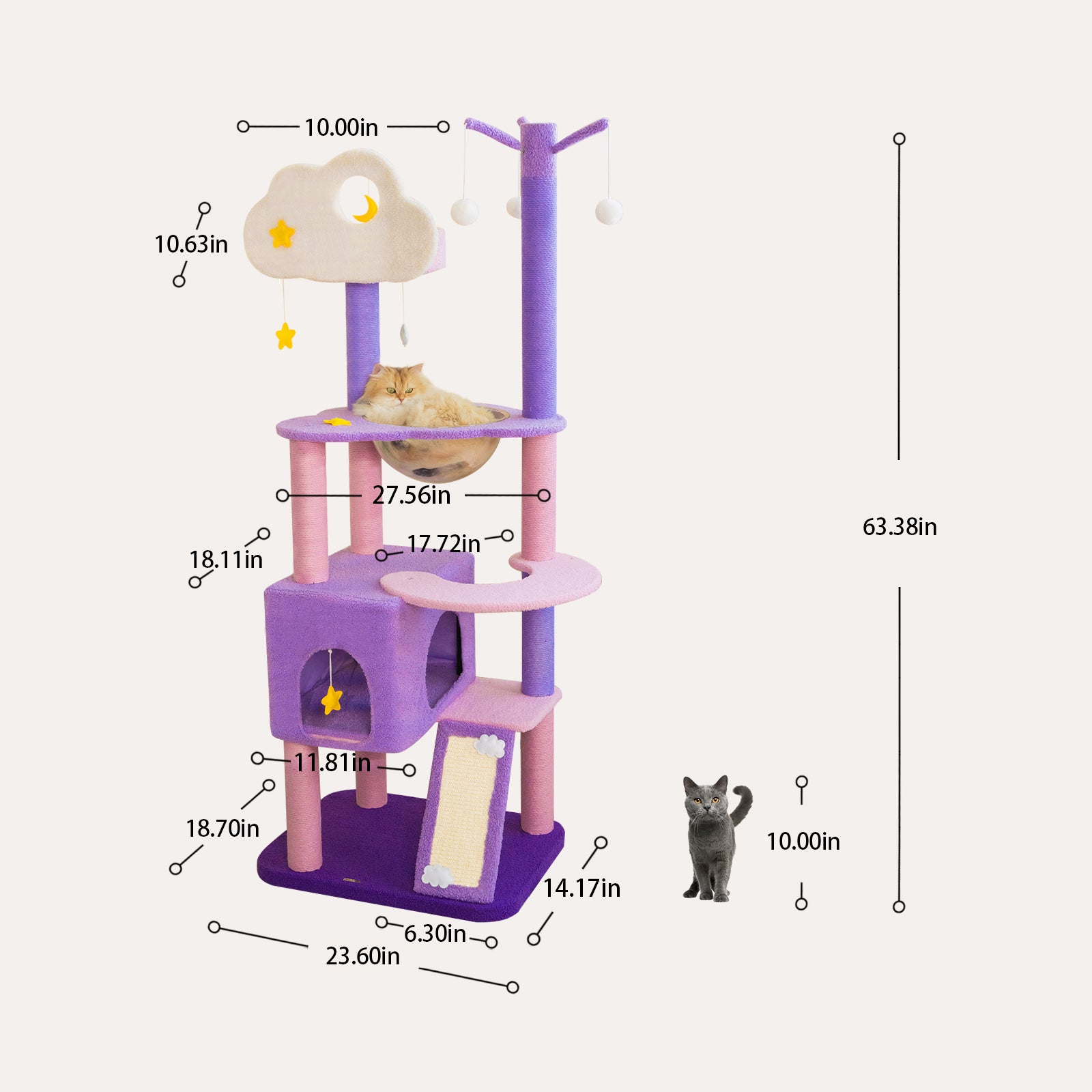 moonlight cat tree size