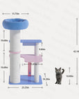 MoraSky Cat Tree dimensions – spacious cat tree with large base and platform measurements.