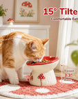 15-degree tilted elevated cat bowl design
