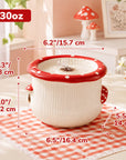 30oz Mushroom Picnic Cat Water Fountain dimensions