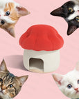 22.8'' Large Mushroom Cat Bed