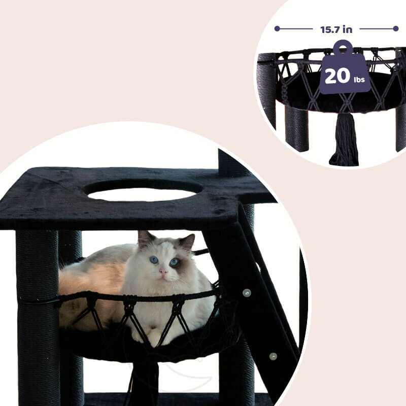 Nightfall Cat Tree, 15.7-inch diameter, suitable for cats up to 20 lbs.