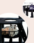 Nightfall Cat Tree, 15.7-inch diameter, suitable for cats up to 20 lbs.