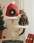 Santa Hat Cat Tree