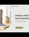 Modern Felt L-Shape Cat Scratcher