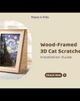 Wooden Art Cat Scratcher House