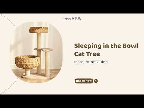 Sleeping in the Bowl Cat Tree