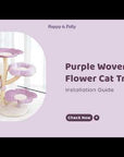 Purple Woven Flower Cat Tree