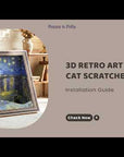 3D Retro Art Cat Scratcher