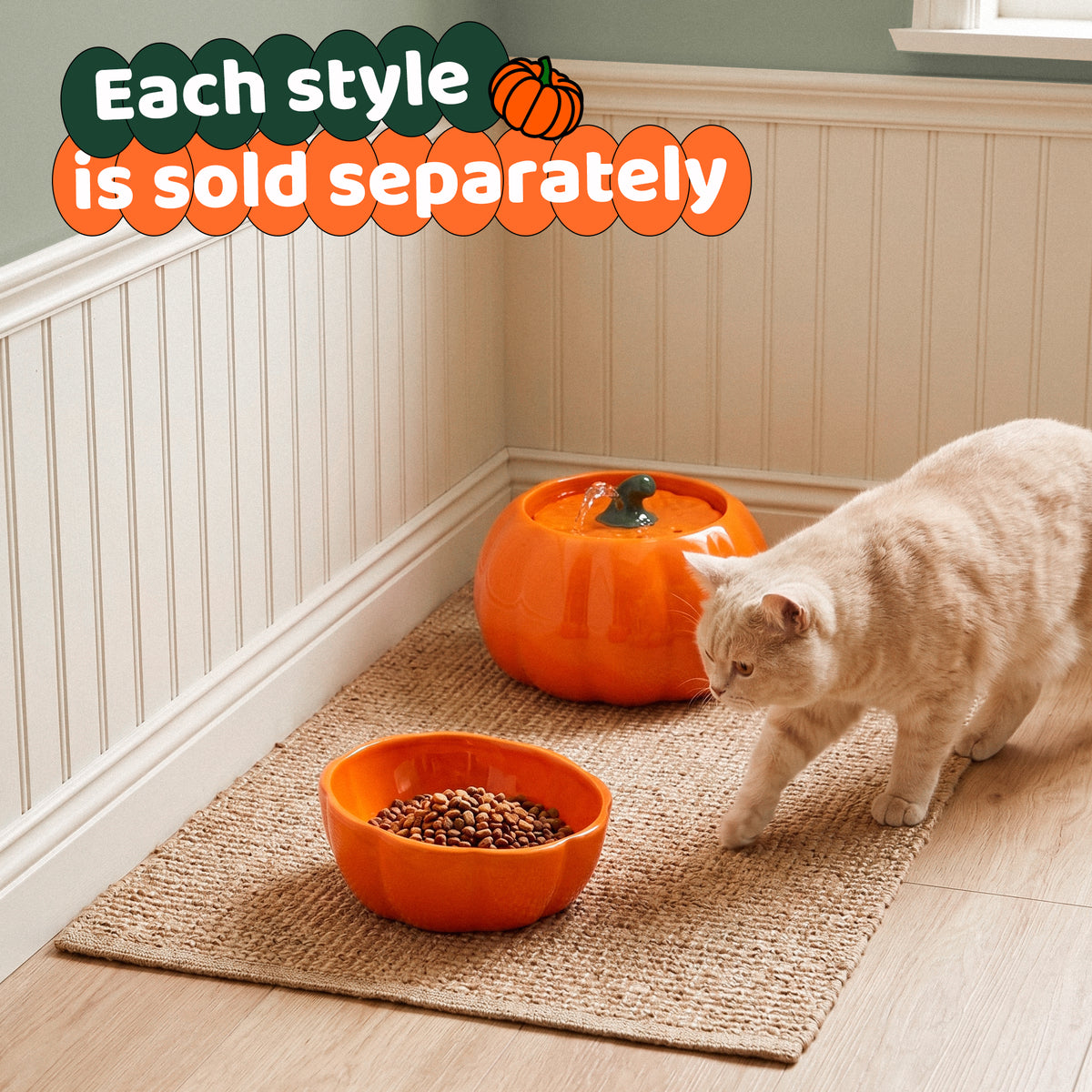10 oz Pumpkin Patch Cat Bowl