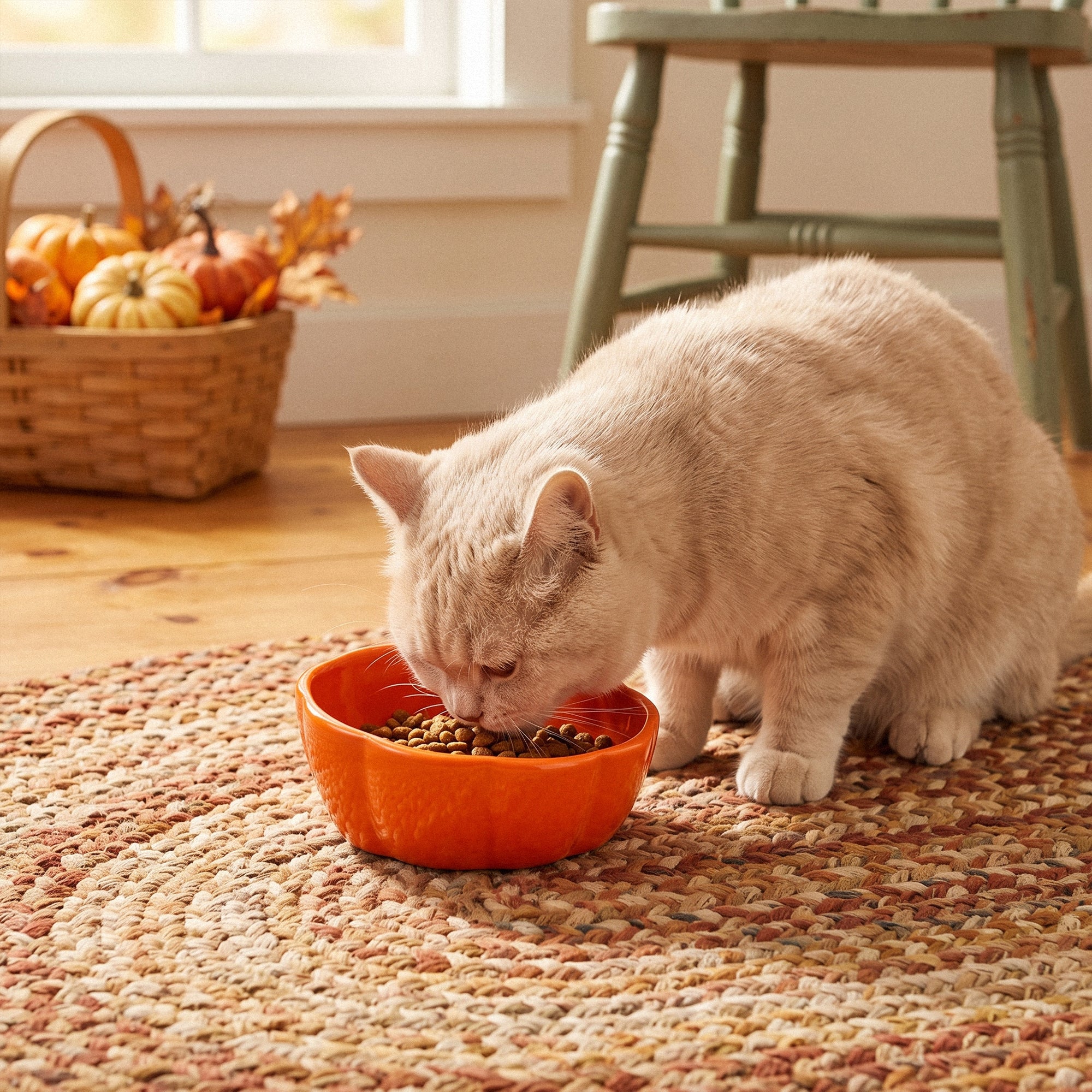 10 oz Pumpkin Patch Cat Bowl