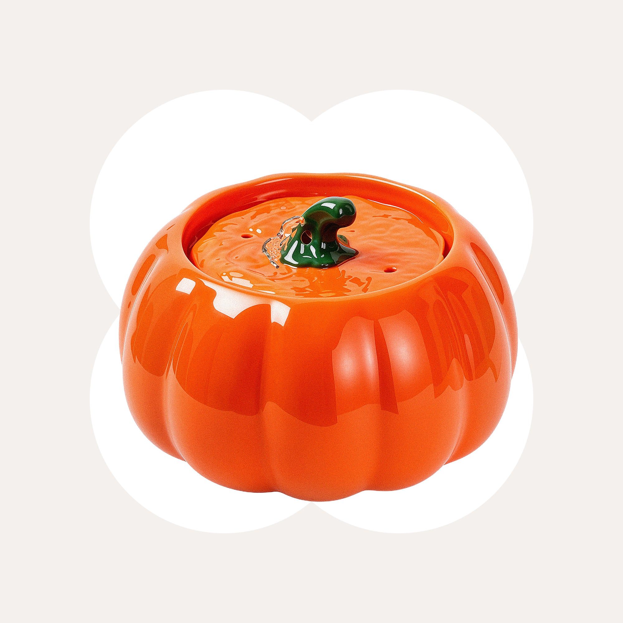 44oz Pumpkin Patch Cat Water Fountain in Orange