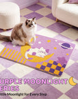 Moonlight Dream Cat Litter Mat Purple Moonlight Series