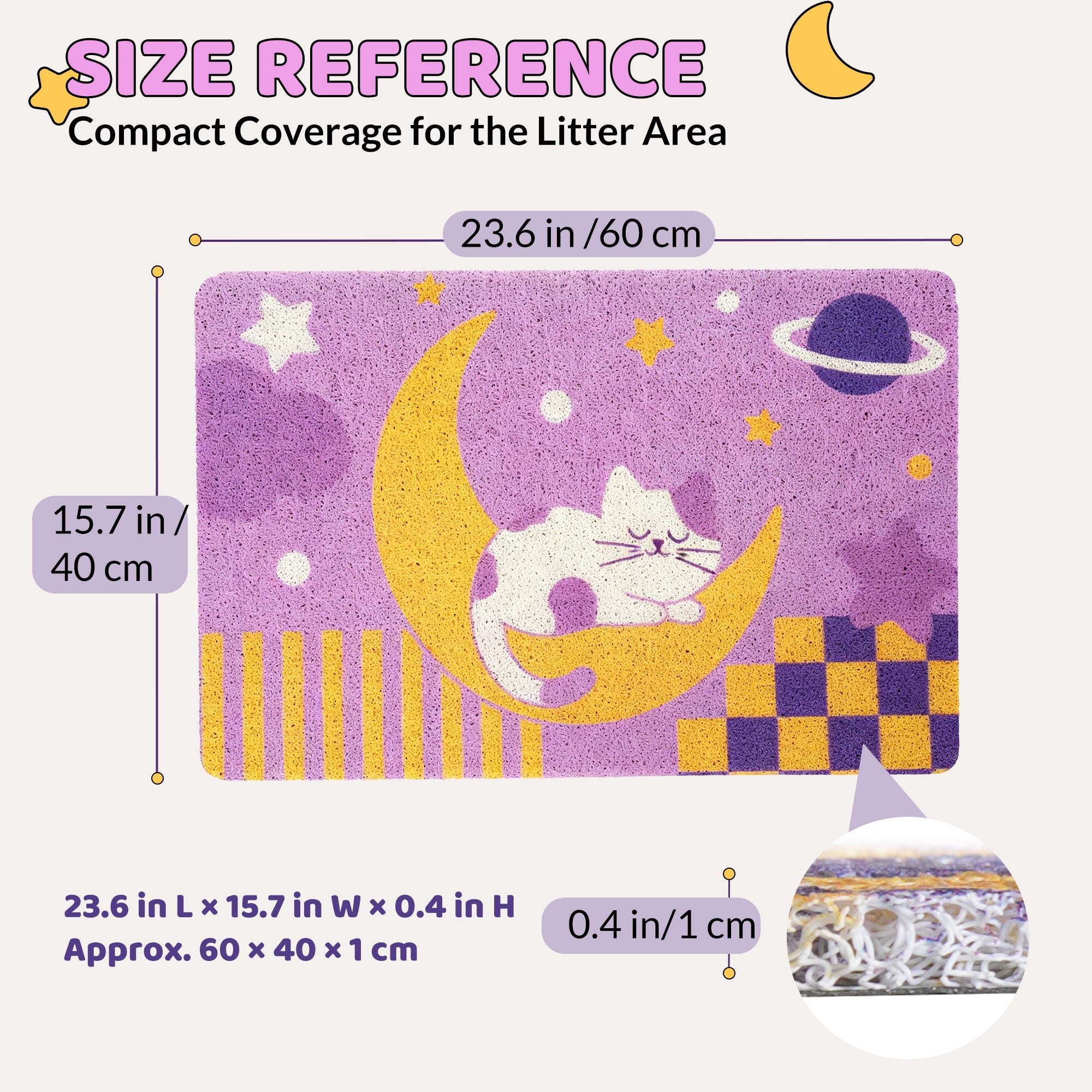 Moonlight Dream Cat Litter Mat
