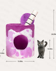 Dimensions of the Taro Milk Tea Cat Tree