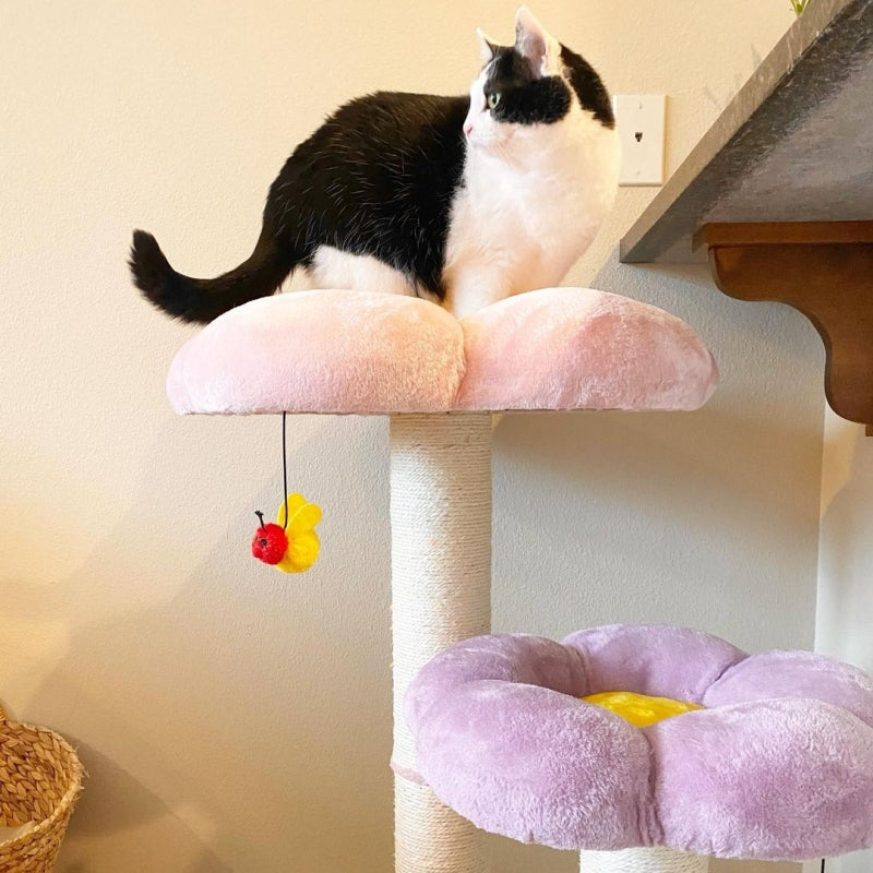 Three Flower Cat Tree – Happy Polly - Main Image