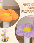 Soft and large flower platform on the Three Flower Cat Tree