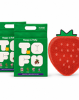 Happy & Polly Tofu & Cassava Cat Litter two 5.5lb Bags with Double-Layer Strawberry Cat Litter Trapping Mat – Keep Your Floors Clean — white background