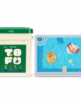 Happy & Polly Tofu & Cassava Cat Litter 20lb Bucket with Summer Pool Cat Litter Mat — white background