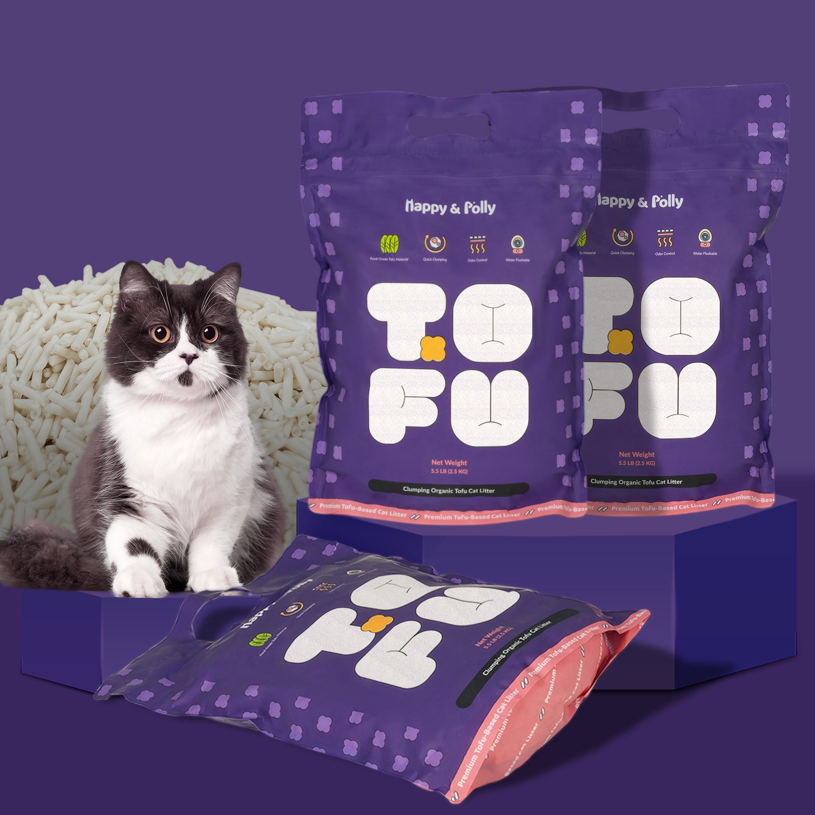 tofu litter of 3 bags