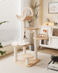 Transformable Cat Tree in its firstconfiguration placed beside the window