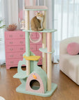 A cat on the large platform of the Upgraded Wonderland Cat Tree-XL