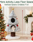 47.2" Decorative Vertical Christmas Tree-Style Cat Tree