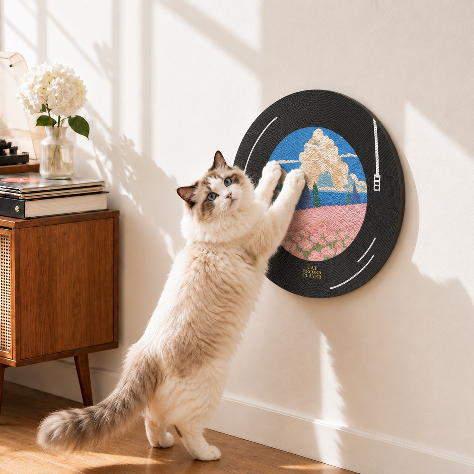 Vinyl Dreams Wall Cat Scratcher cat scratching on wall