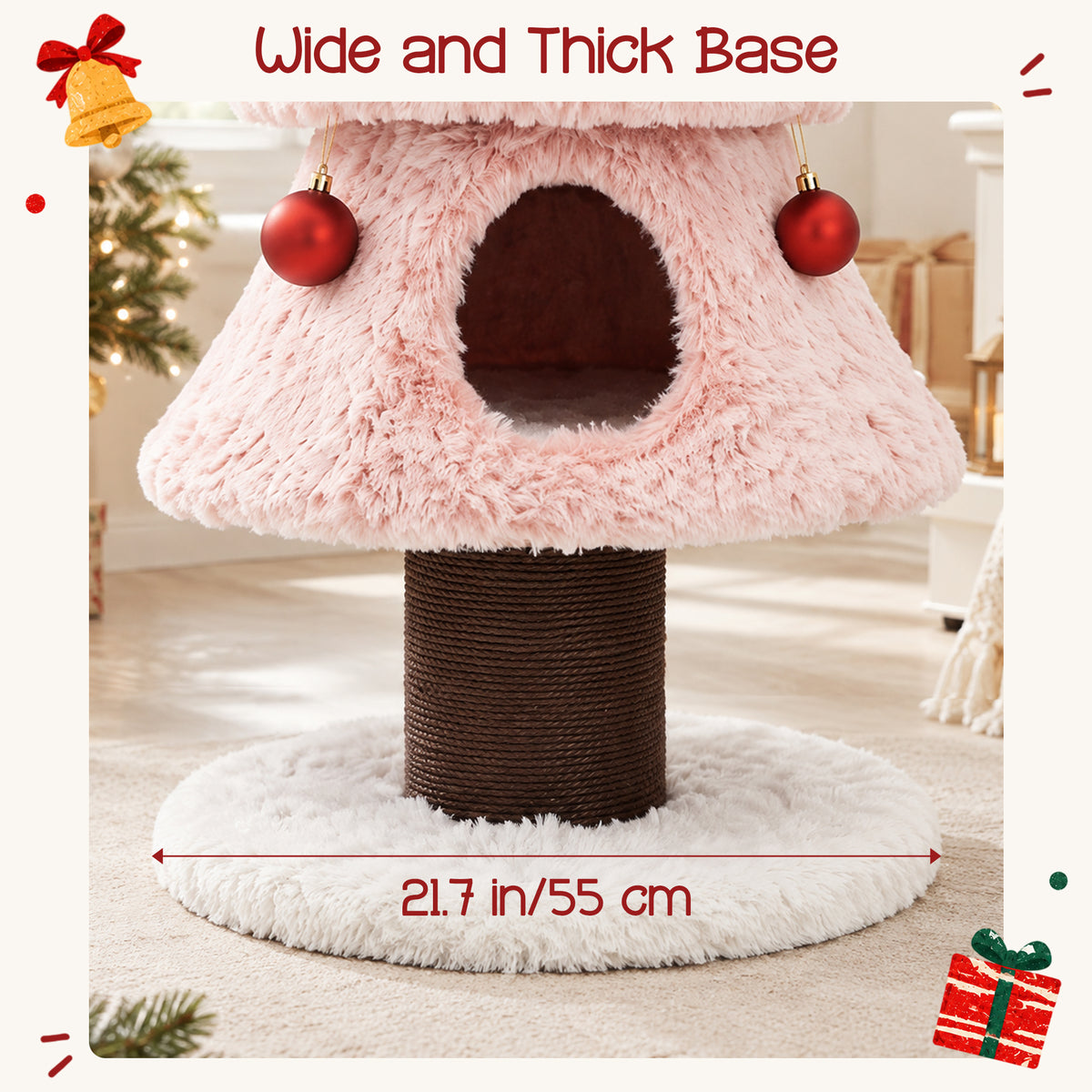 47.2" Decorative Vertical Christmas Tree-Style Cat Tree