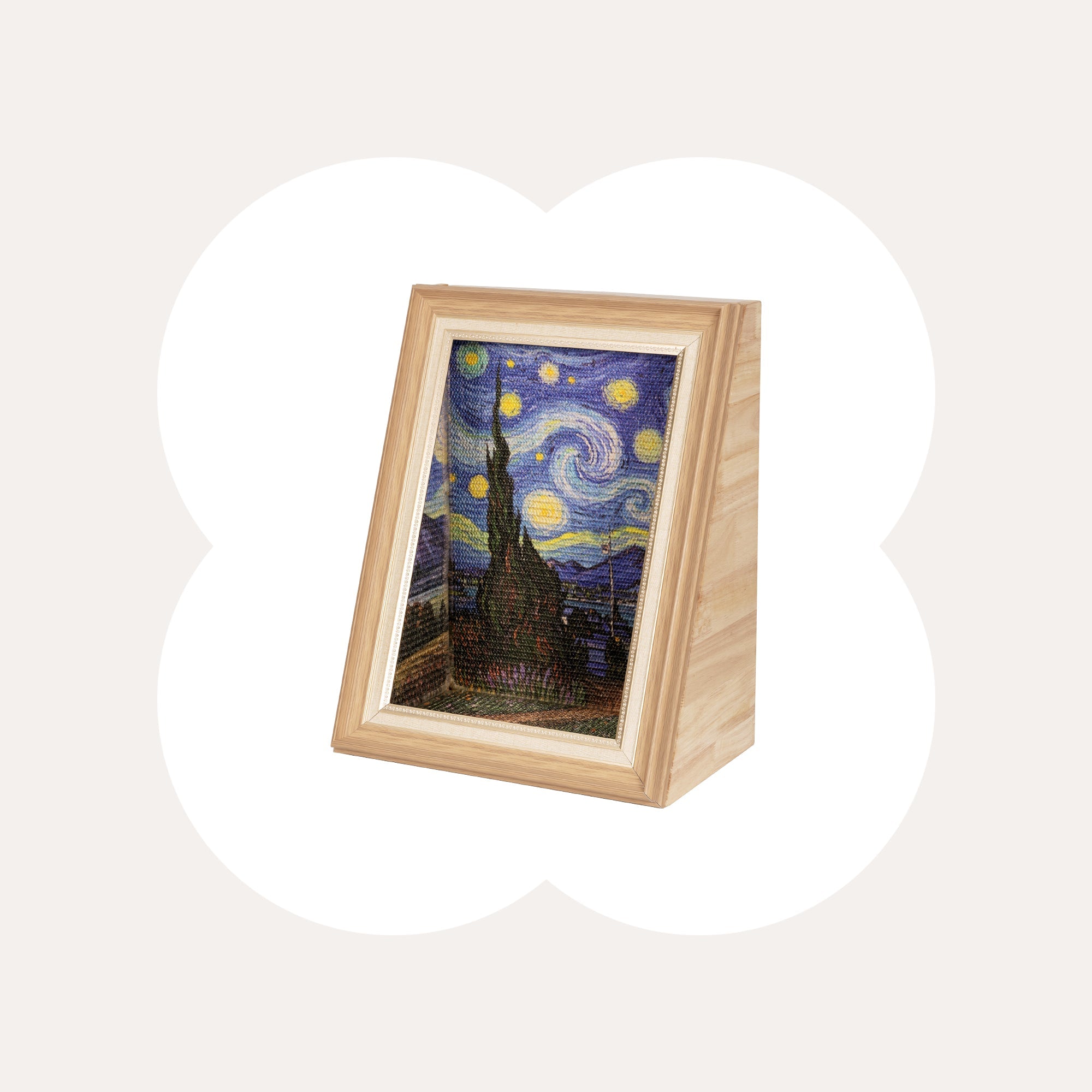 Wooden Art Cat Scratcher House flower background hero image