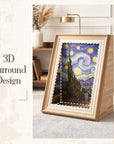 Wooden Art Cat Scratcher House 3D surround design