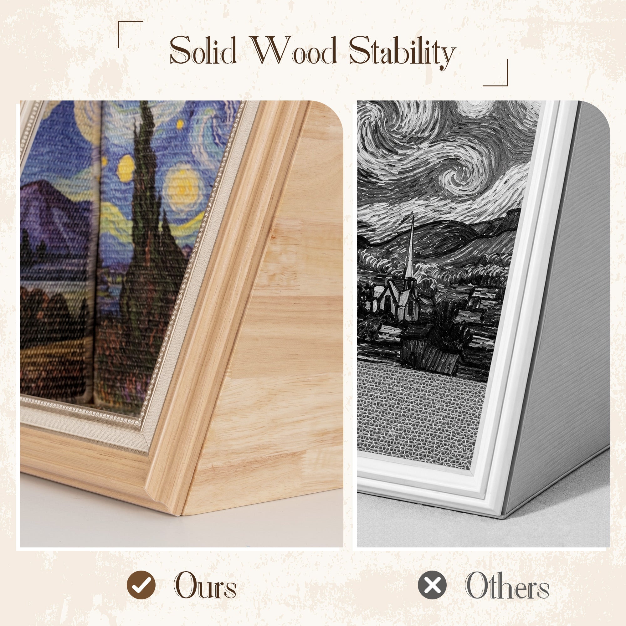 Wooden Art Cat Scratcher House solid wood stability detail