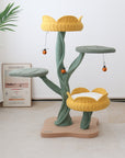 Front view of the Yellow Tulip Cat Tree