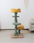 Side view of the Yellow Tulip Cat Tree